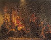 august malmstrom Konung Ellas sandebud infor Ragnar Lodbroks soner oil painting on canvas